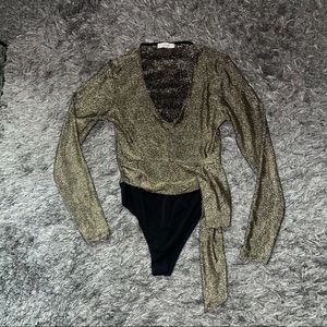 Gold shimmer bodysuit